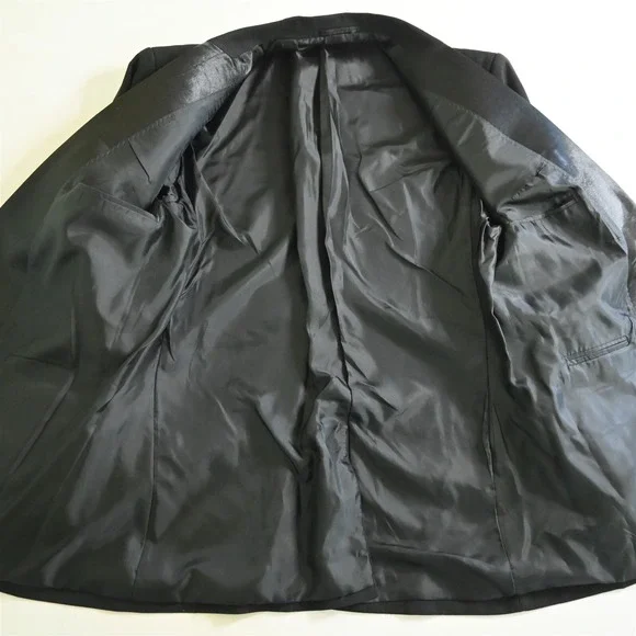 Bespoke Classic Fashion 38R 34x32 Black Mens Jacket Pants Tux Tuxedo